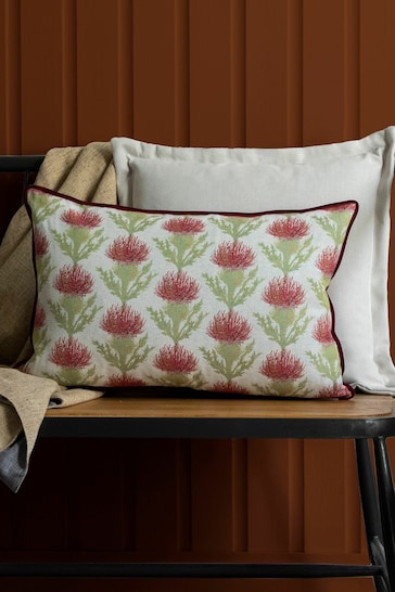Voyage Amber Moray Floral Piped Cushion