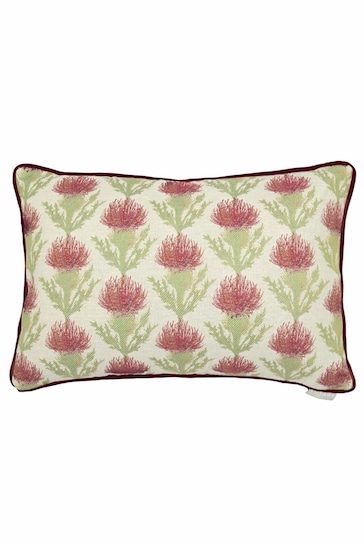 Voyage Amber Moray Floral Piped Cushion