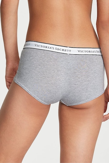 Victoria's Secret Medium Heather Grey Short Logo Knickers