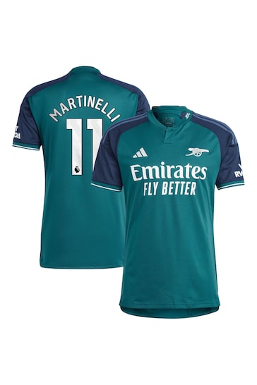 adidas Green Arsenal Third Shirt 2023-24 - Martinelli 11