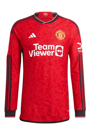 adidas Red Manchester United Home Authentic Shirt 2023-24 - Hojlund 11