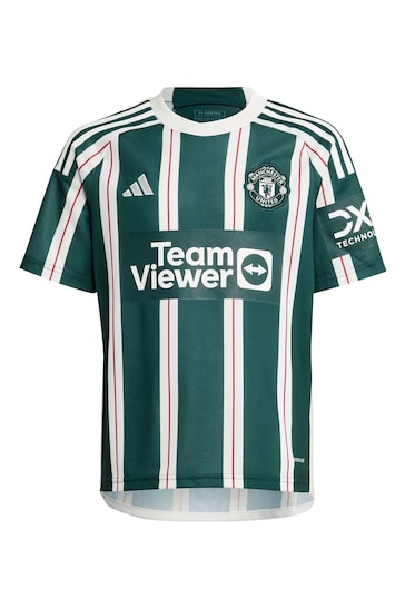 adidas Green Manchester United EPL Away Shirt 2023-24 - Hojlund 11 Kids