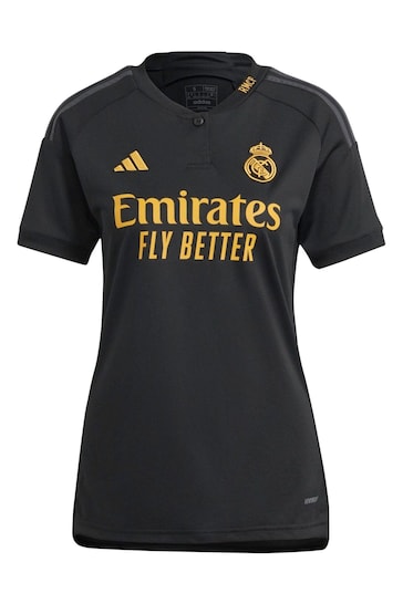 adidas Black Real Madrid Third Shirt 2023-24 - Bellingham 5 Womens