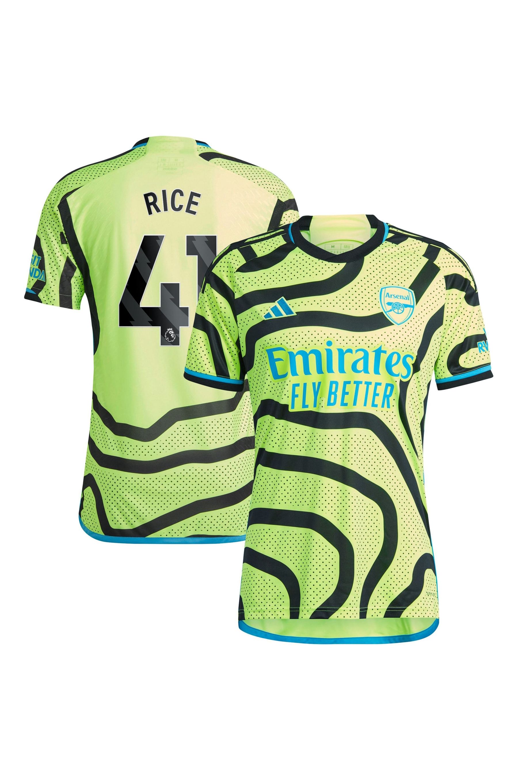 Buy adidas Yellow Arsenal Away Shirt 2023 24 Rice 41 from the
