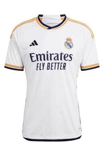 adidas White Real Madrid Home Shirt 2023-24 - Vini Jr. 7