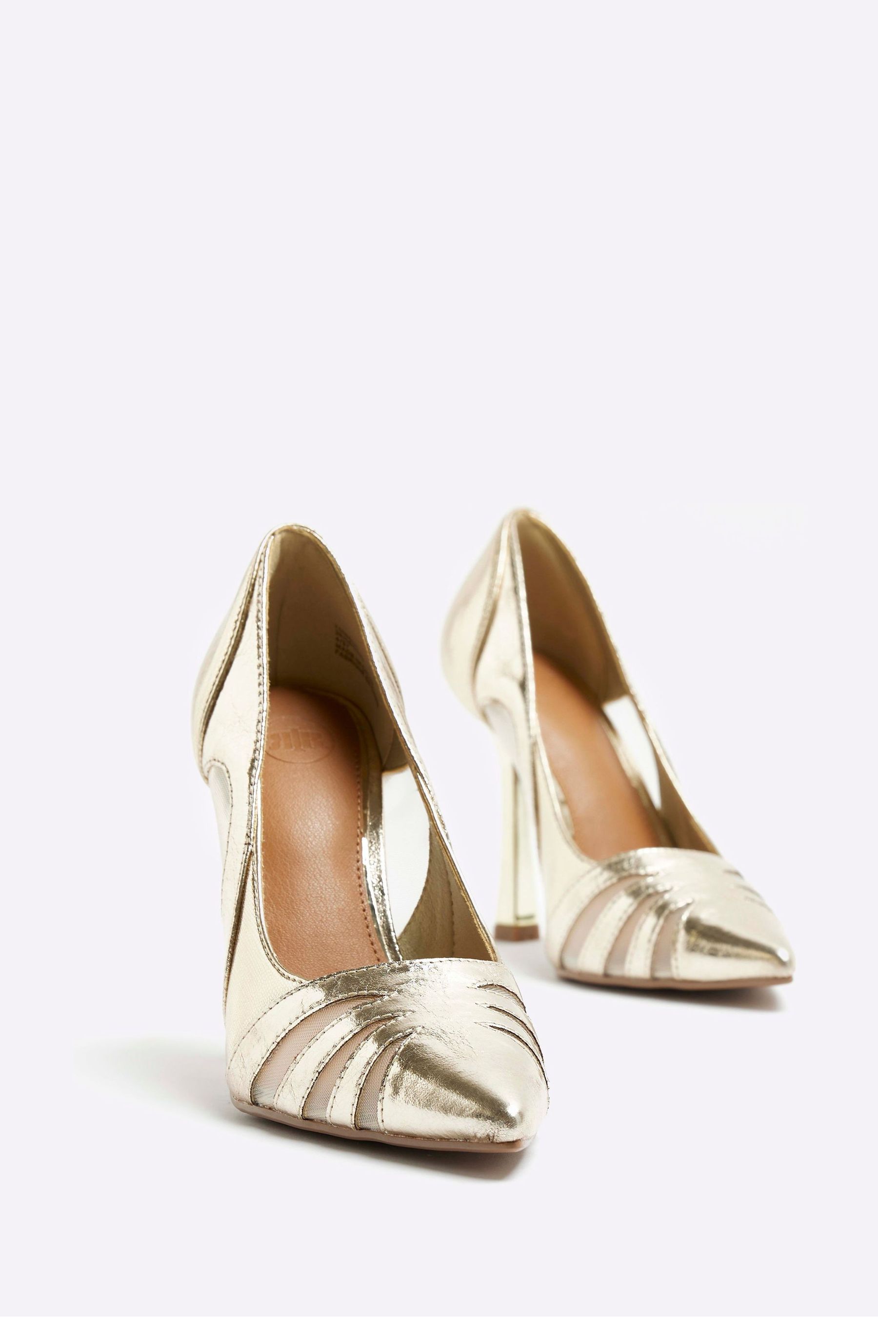Gold shoes river island on sale