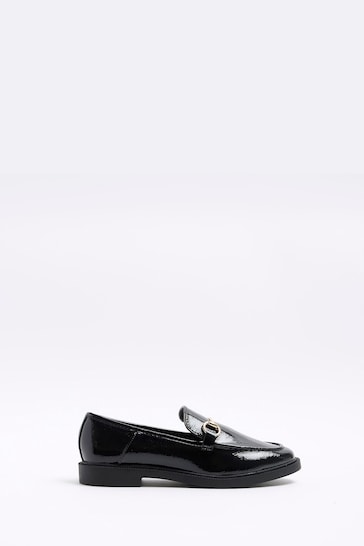 River Island Black Flat Snaffle Loafers