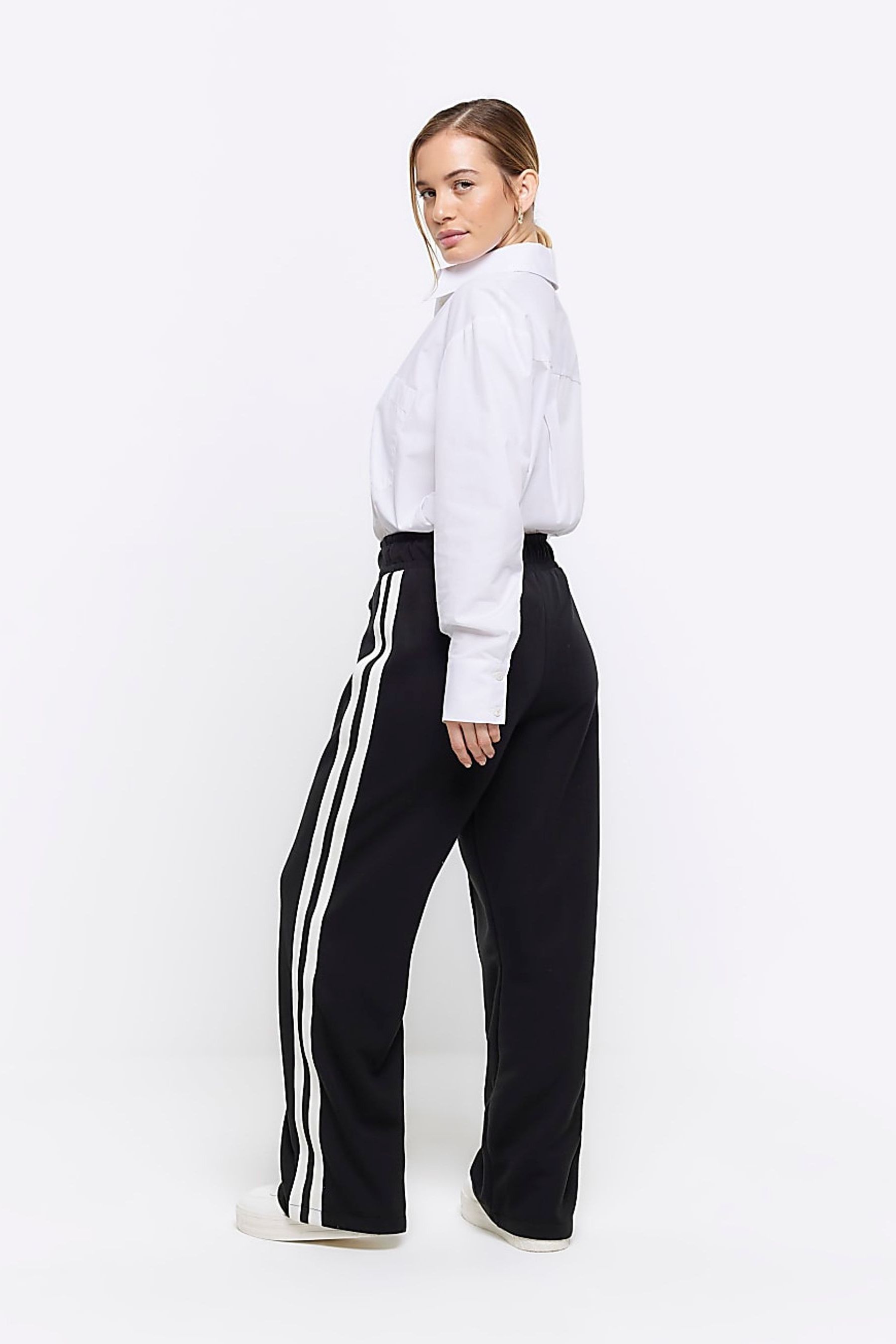 Petite side stripe joggers best sale