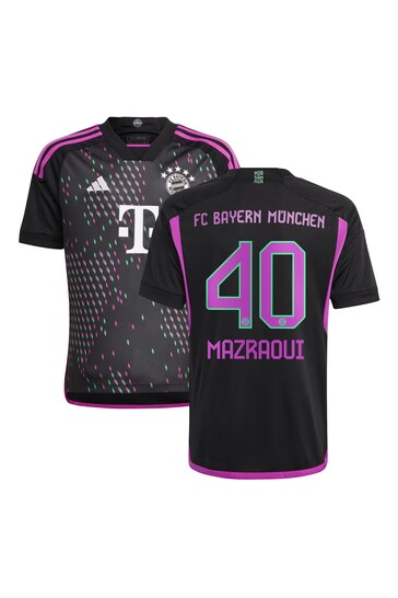 adidas Black FC Bayern Away Shirt 2023-24 - Mazraoui 40