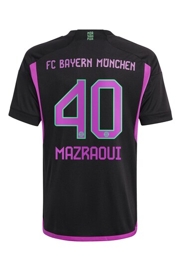 adidas Black FC Bayern Away Shirt 2023-24 - Mazraoui 40