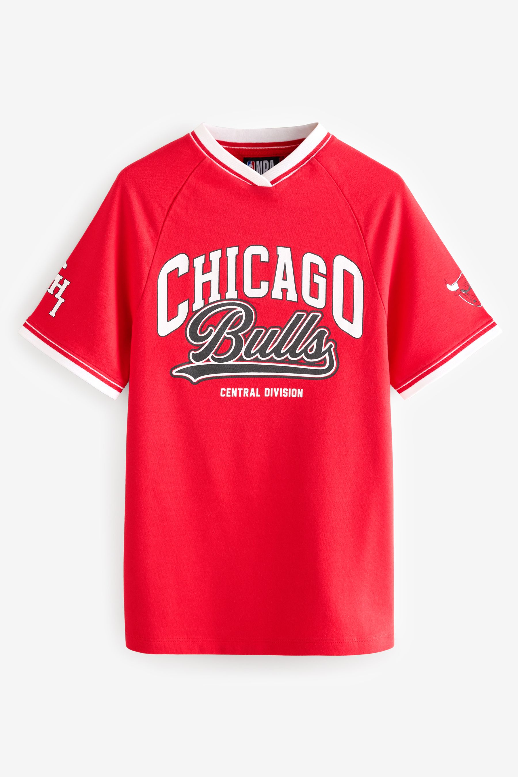 Red Chicago Bulls 100 Cotton NBA Jersey Dress 3 16yrs