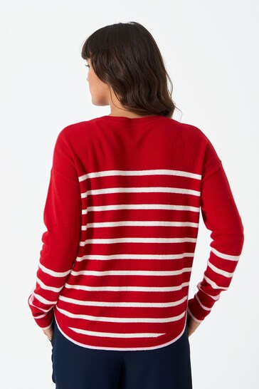 Crew t-shirt Clothing Company Red Stripe Jumper