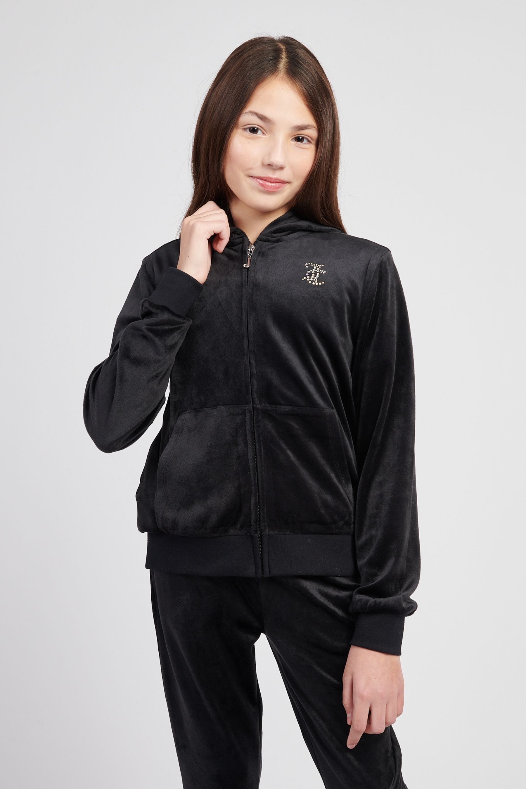 Buy Juicy Couture Black Diamante Zip Through Hoodie from the Next UK online shop