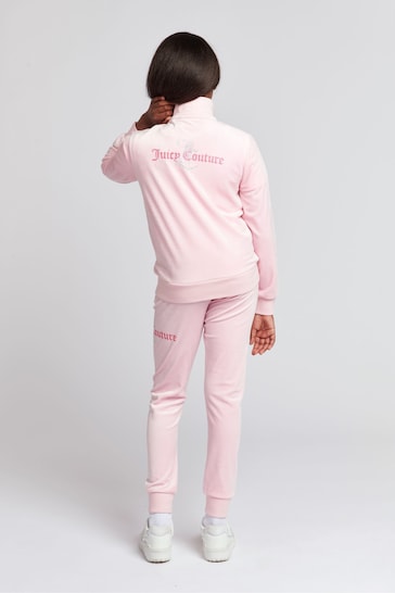 Juicy Couture Pink Diamante Zip Thru & Slim Jogger Set