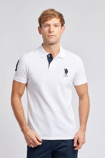 U.S. Polo Assn. Regular Fit Mens Pink Player 3 Pique Polo Shirt