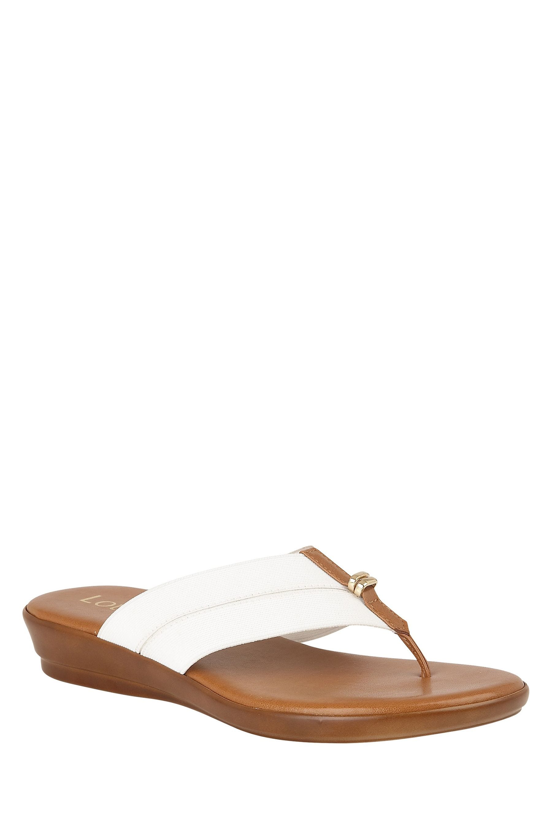 White thong wedges clearance