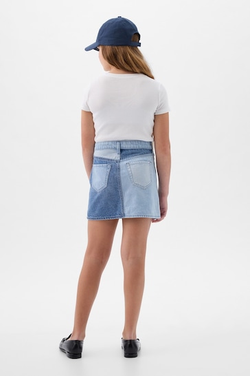 Gap Blue Patchwork Mini Skirt (6-14yrs)