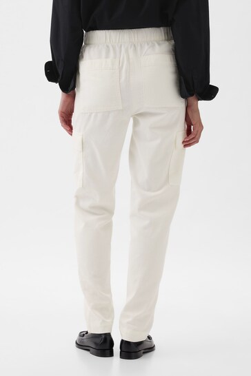 Gap White Twill Cargo Trousers