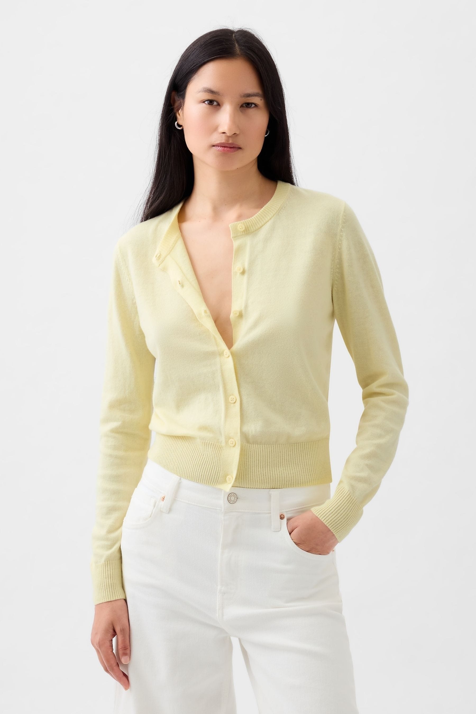 Yellow lightweight shop cardigan