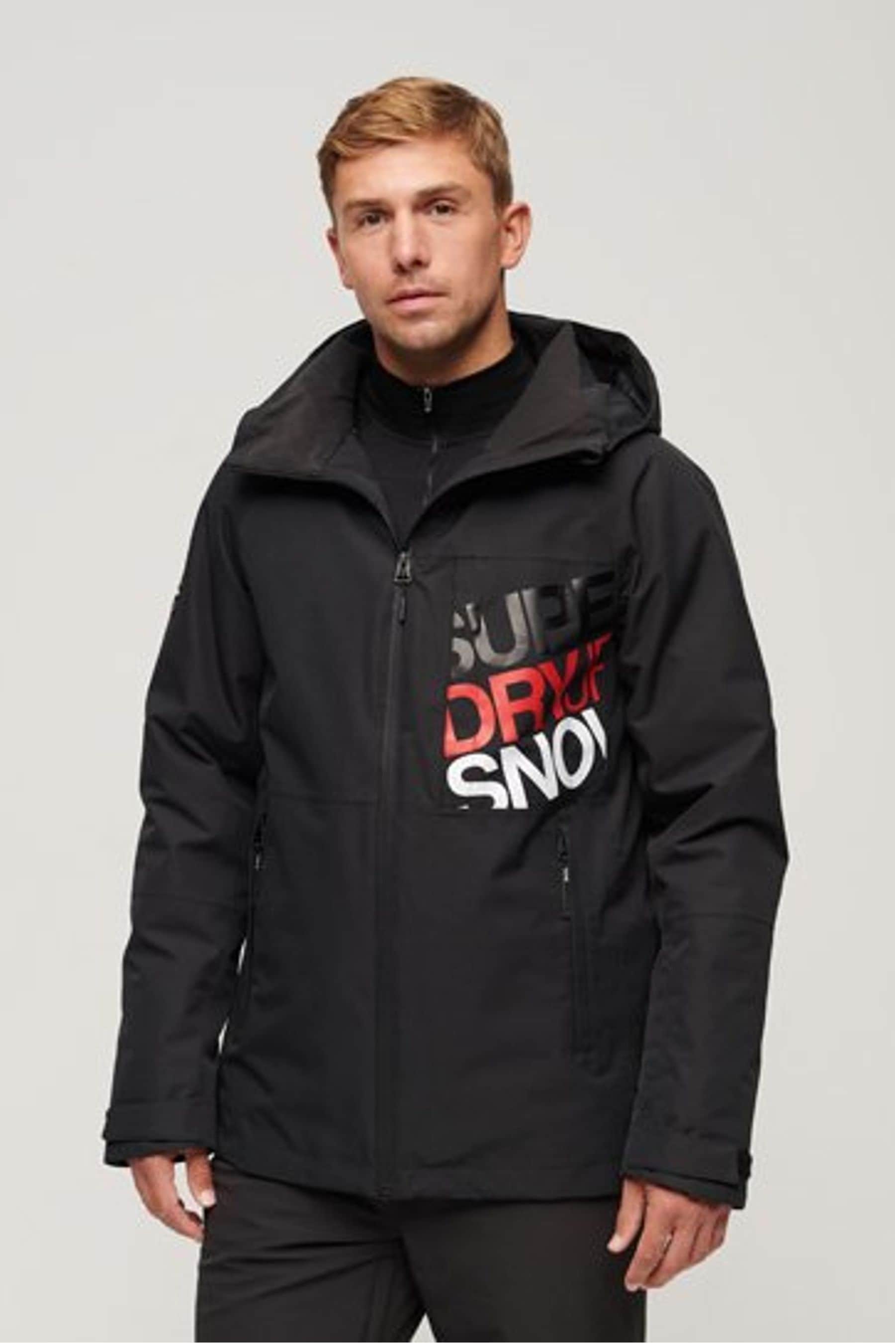 Superdry black ski jacket 2025