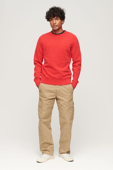 Superdry Red Vintage Washed Sweatshirt
