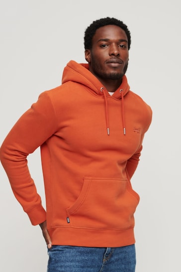 Superdry Orange Essential Logo Hoodie
