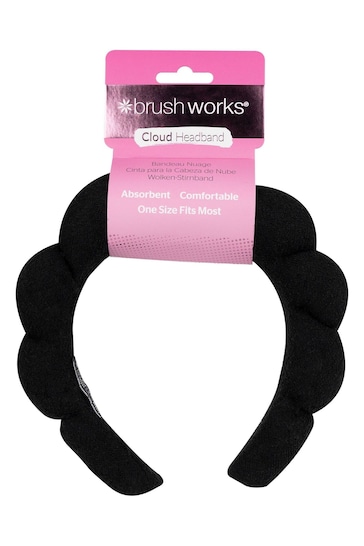 Brush Works Cloud Terry Cloth Makeup Headband - Black