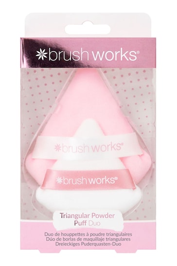 Brush Works Triangular Powder Puff Duo