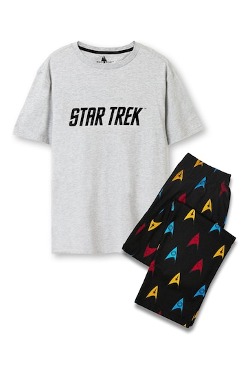 Vanilla Underground Grey Star Trek Mens Licensed Pyjamas