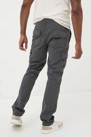 FatFace Grey Corby Straight Cargo Trousers