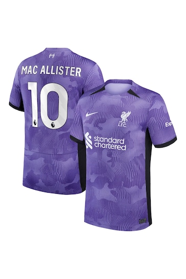 Nike Purple/White Liverpool Third Stadium Shirt 2023-24 Kids