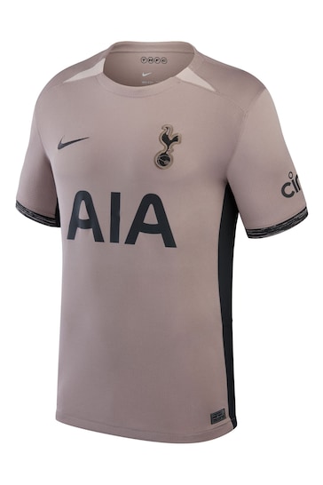 Nike Grey Chrome Tottenham Hotspur Third Stadium Shirt 2023-24 Kids
