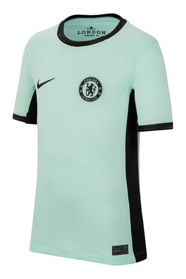 Nike Mint Green Chelsea Third Stadium Shirt 2023-24 Kids
