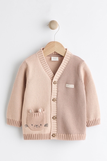 Beige Baby Bunny Knitted Cardigan