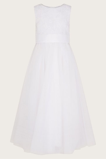 Monsoon White Maxi Alice Communion Dress