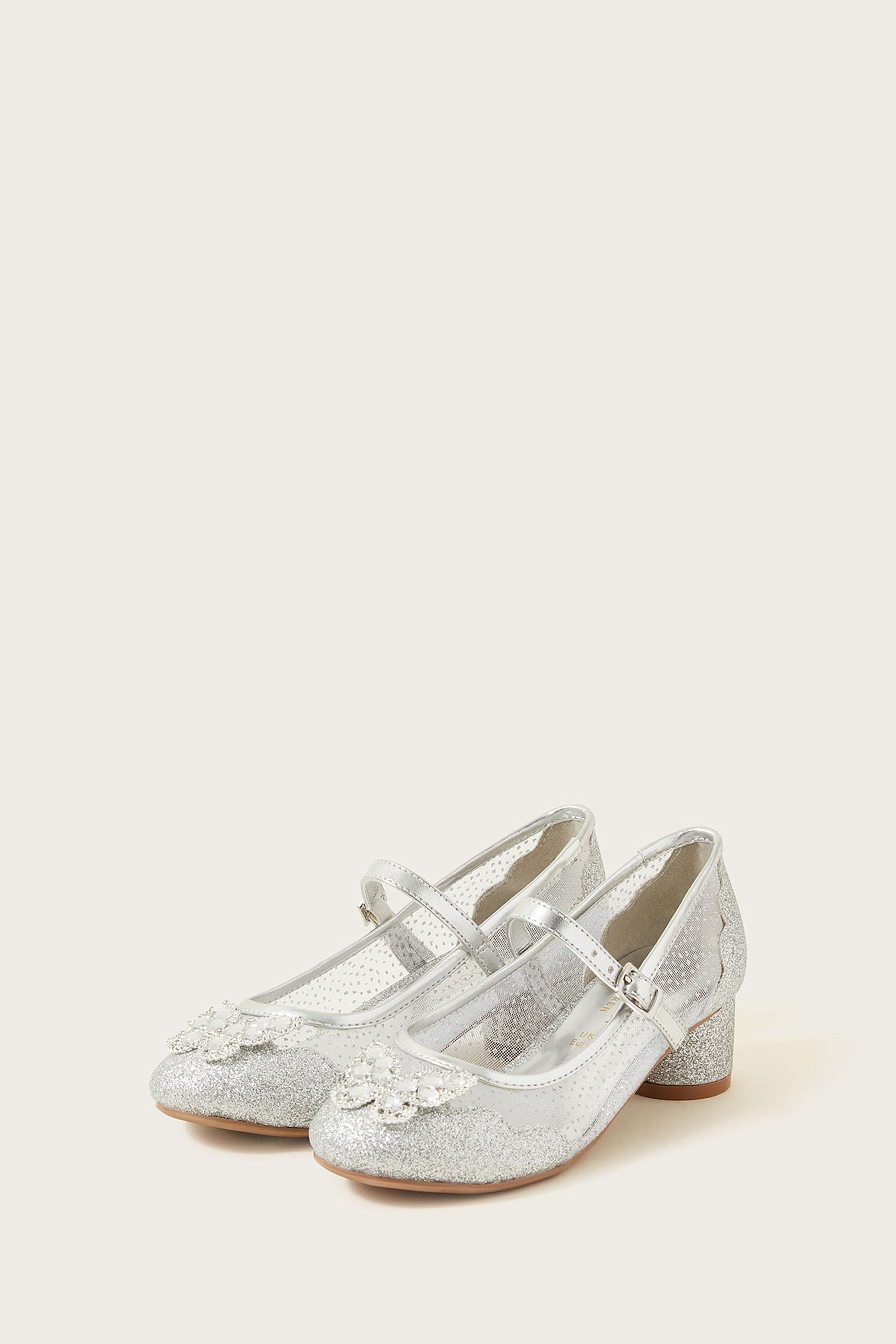 Silver butterfly heels on sale