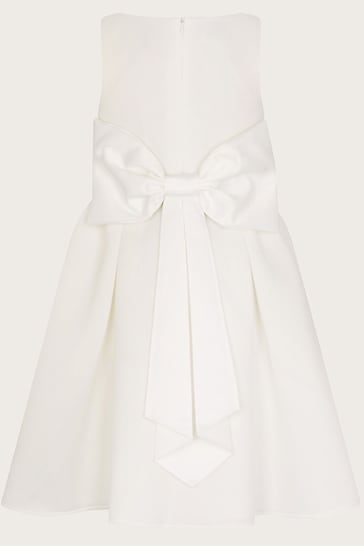 Monsoon White Scuba Holly Bridesmaid Dress