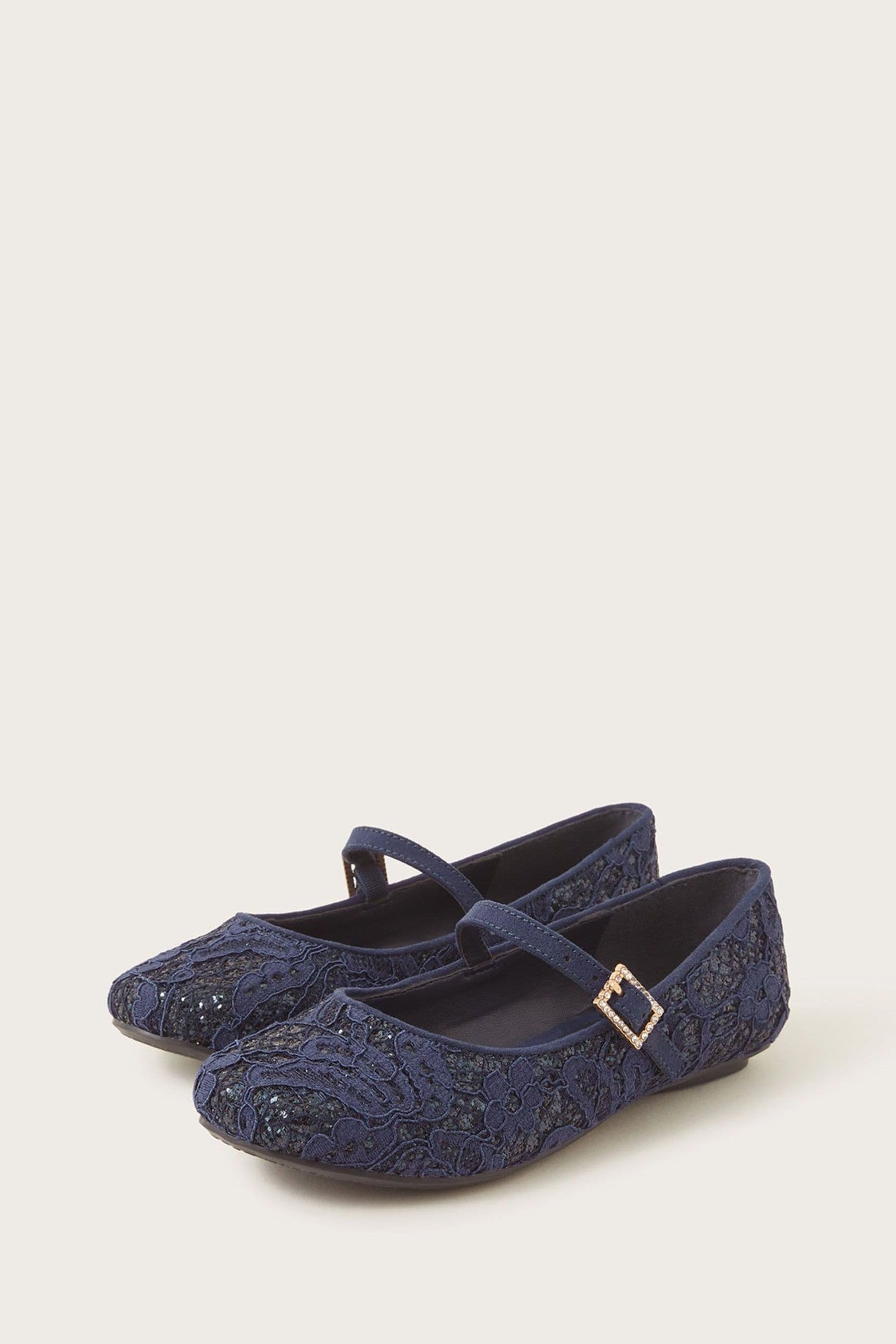 Navy blue shop lace up flats