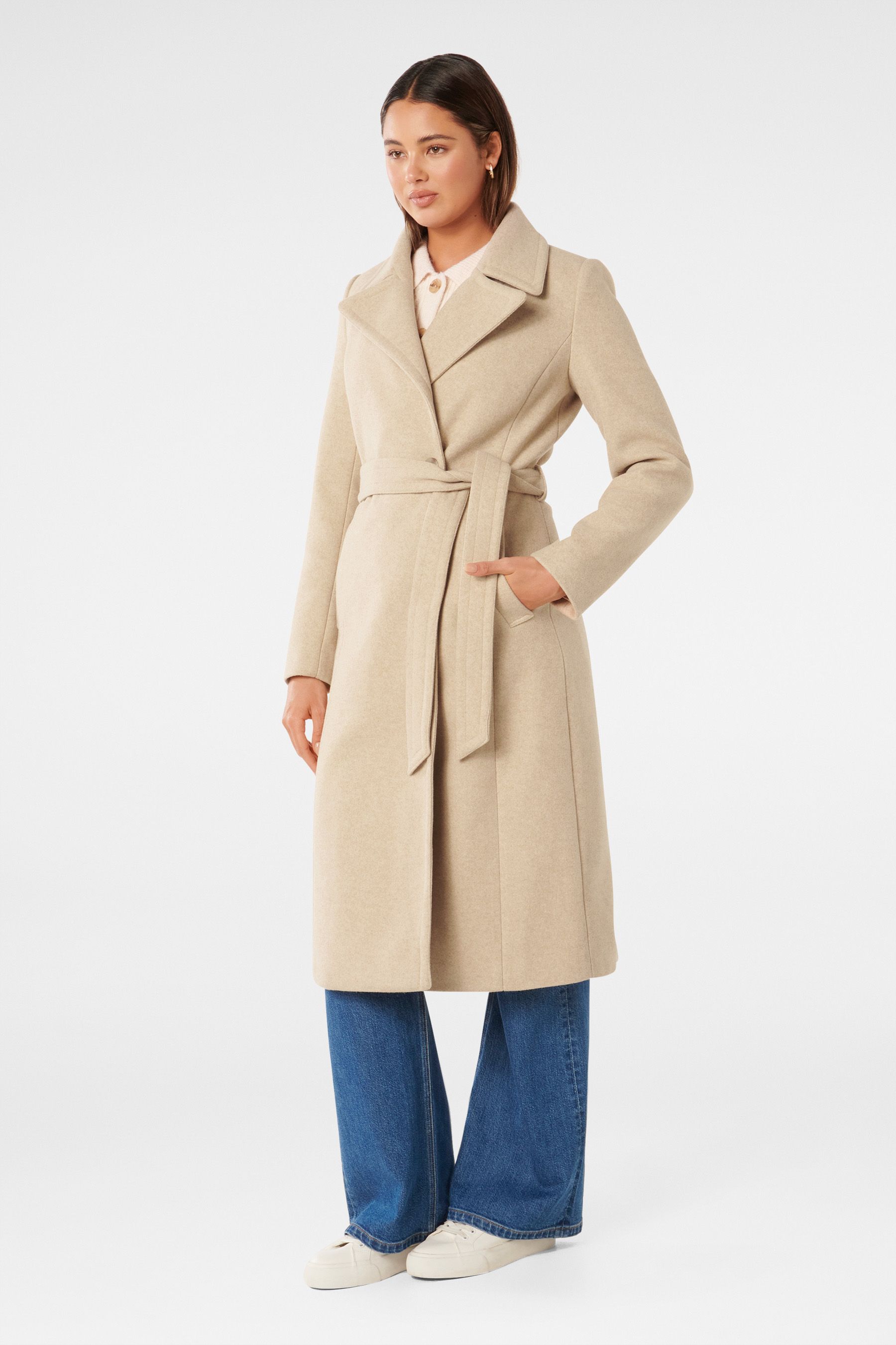 Forever new wrap coat hot sale