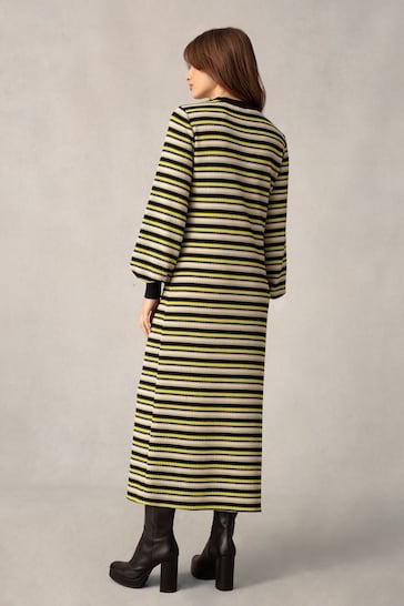 Ro&Zo Green Textured Stripe Knitted Dress