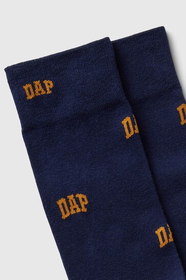 Gap Navy/Blue Dapper Dan Logo Crew Socks