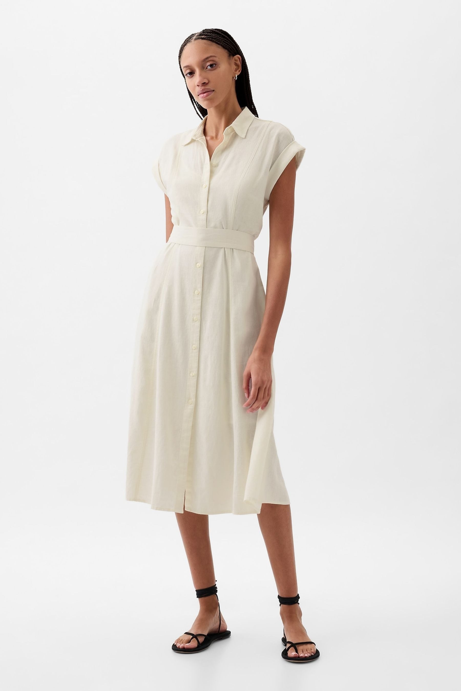 Gap white shirt dress deals