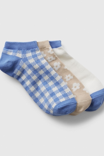 Gap Blue Ankle Socks 3-Pack