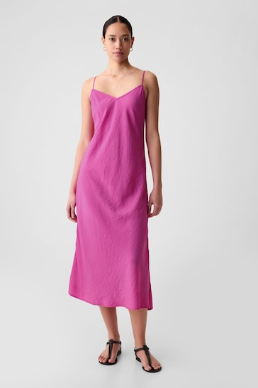 Gap Pink Slip Midi Dress