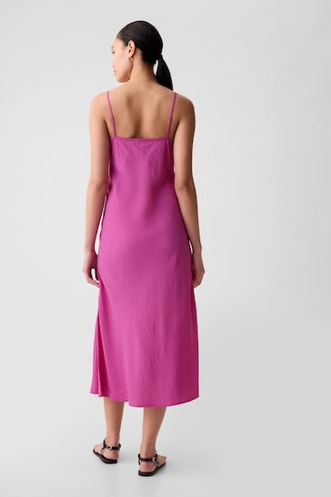 Gap Pink Slip Midi Dress