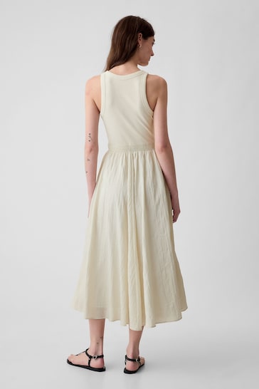 Gap Natural Cotton Sleeveless Midi Dress