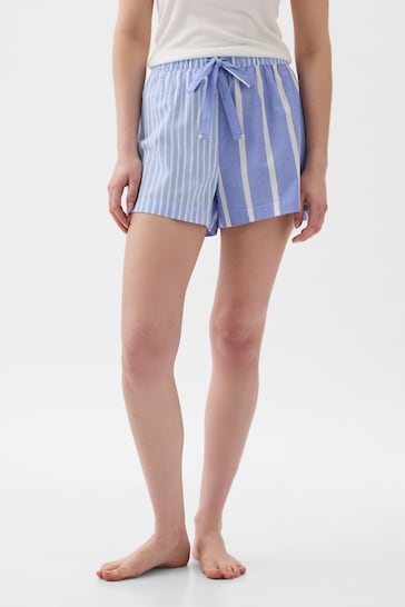 Gap Blue Poplin Pyjama Shorts