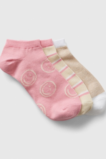 Gap Pink Ankle Socks 3-Pack