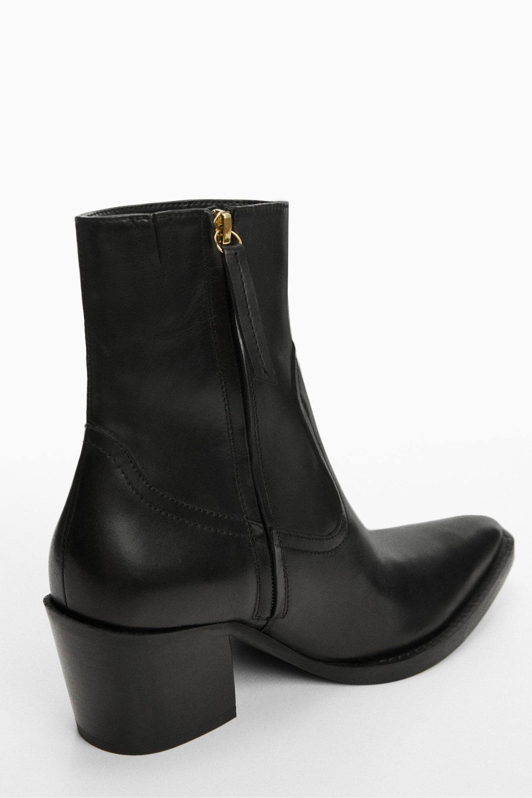 Buy Mango Leather Pointed Ankle Boots from the Next UK online shop
