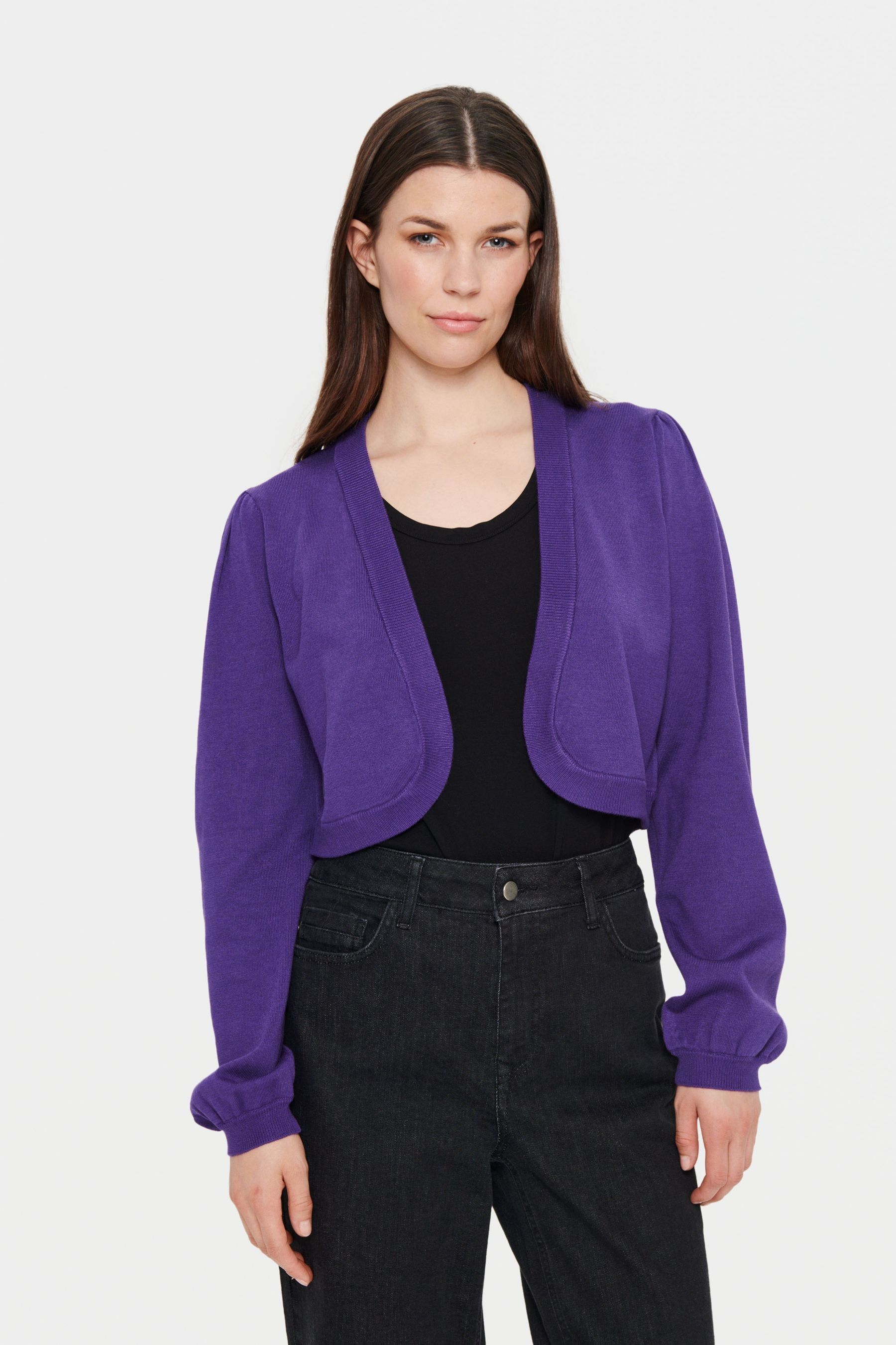 Open front clearance bolero cardigan